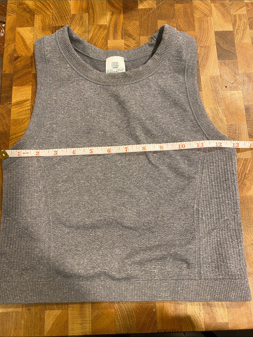 Old Navy Heather Gray Knit Crop Tank